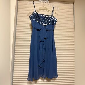 BCBGMaxAzria Blue Silk Dress